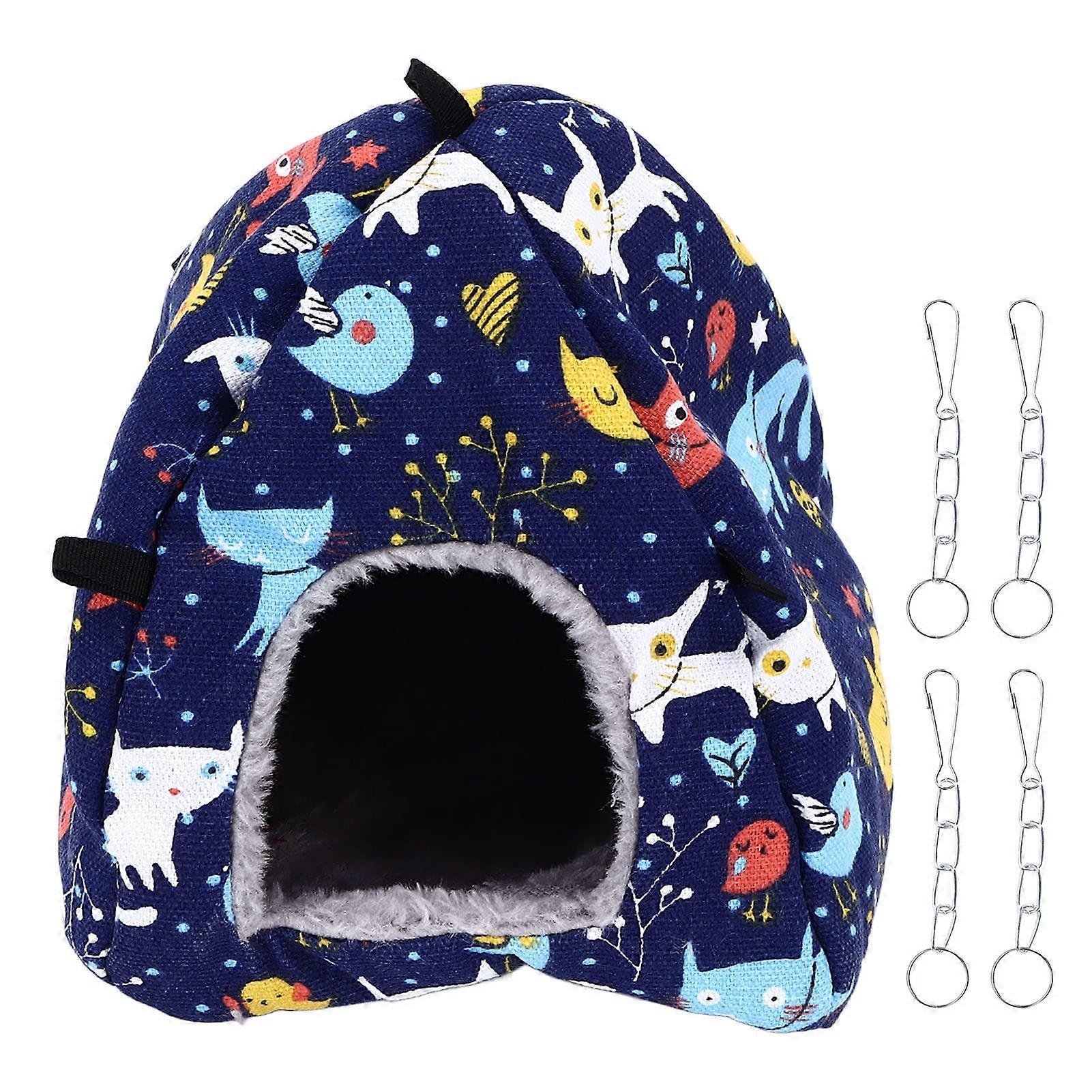 Parrot Nest Hanging Thermal Nest Made of Thick Plush 18 x 17 x 17 cm with Hook for Birds and Small Animals