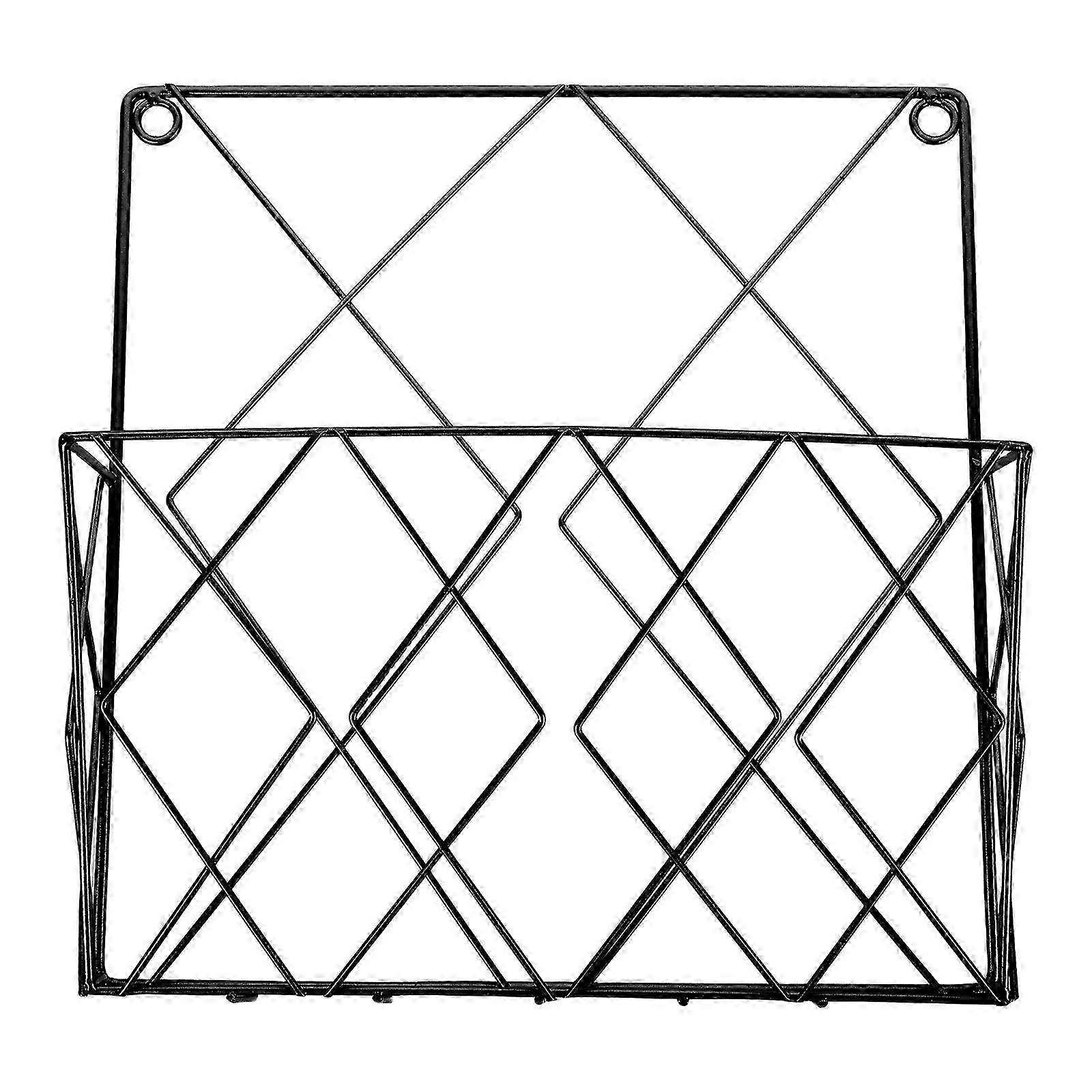 Metallinen seinälehtiteline sanomalehdille, kirjoille ja aikakauslehdille - tukeva rautateline ja helppo asennus kotitoimistoon (1-osainen)