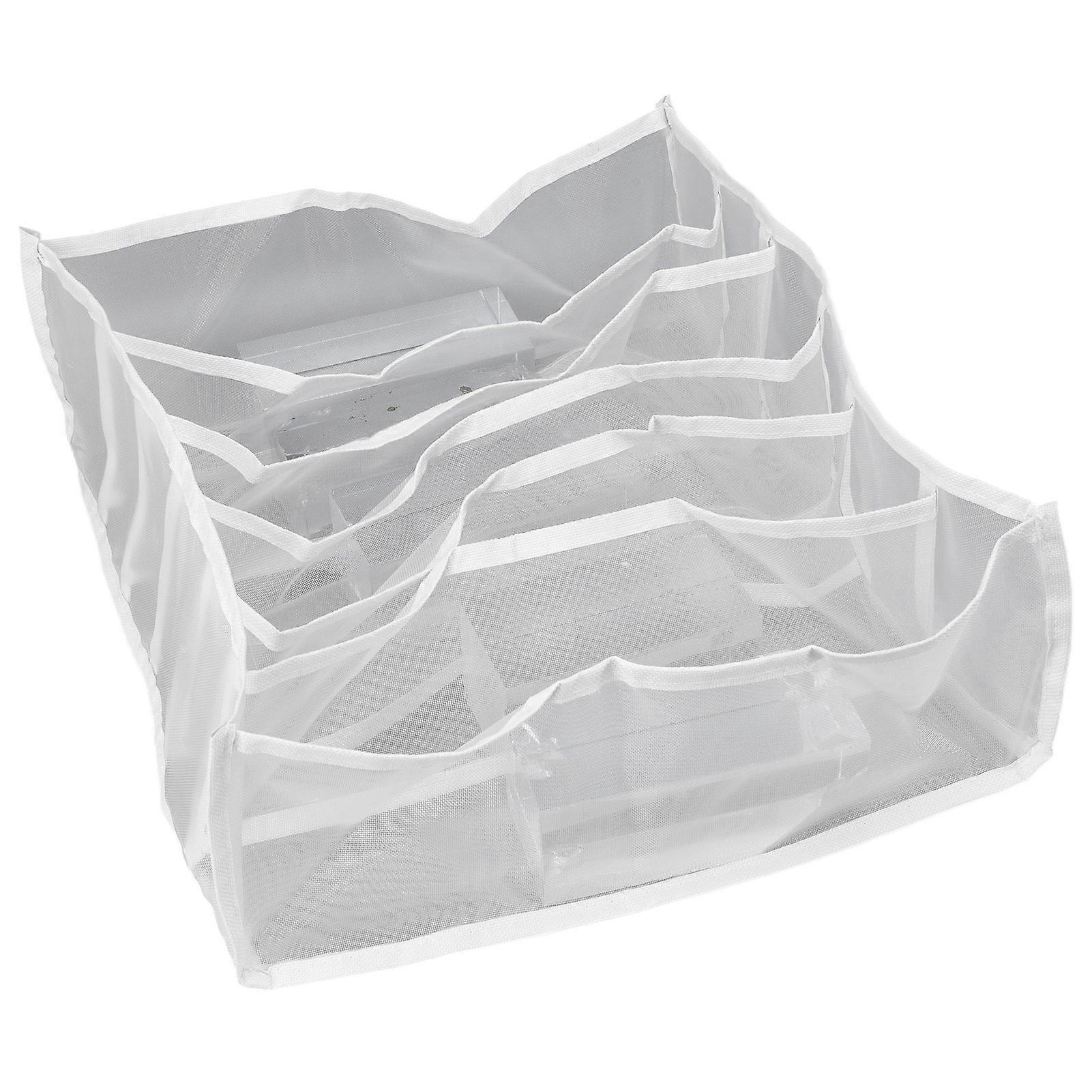 Foldable Breathable Underwear Storage Box, 6 Cells, Nylon Organizer