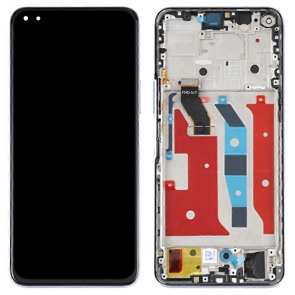 TKdaddy For Honor X20 / 50 Lite Grade C LCD Screen and Digitizer Assembly + Frame (Without Logo) Silver