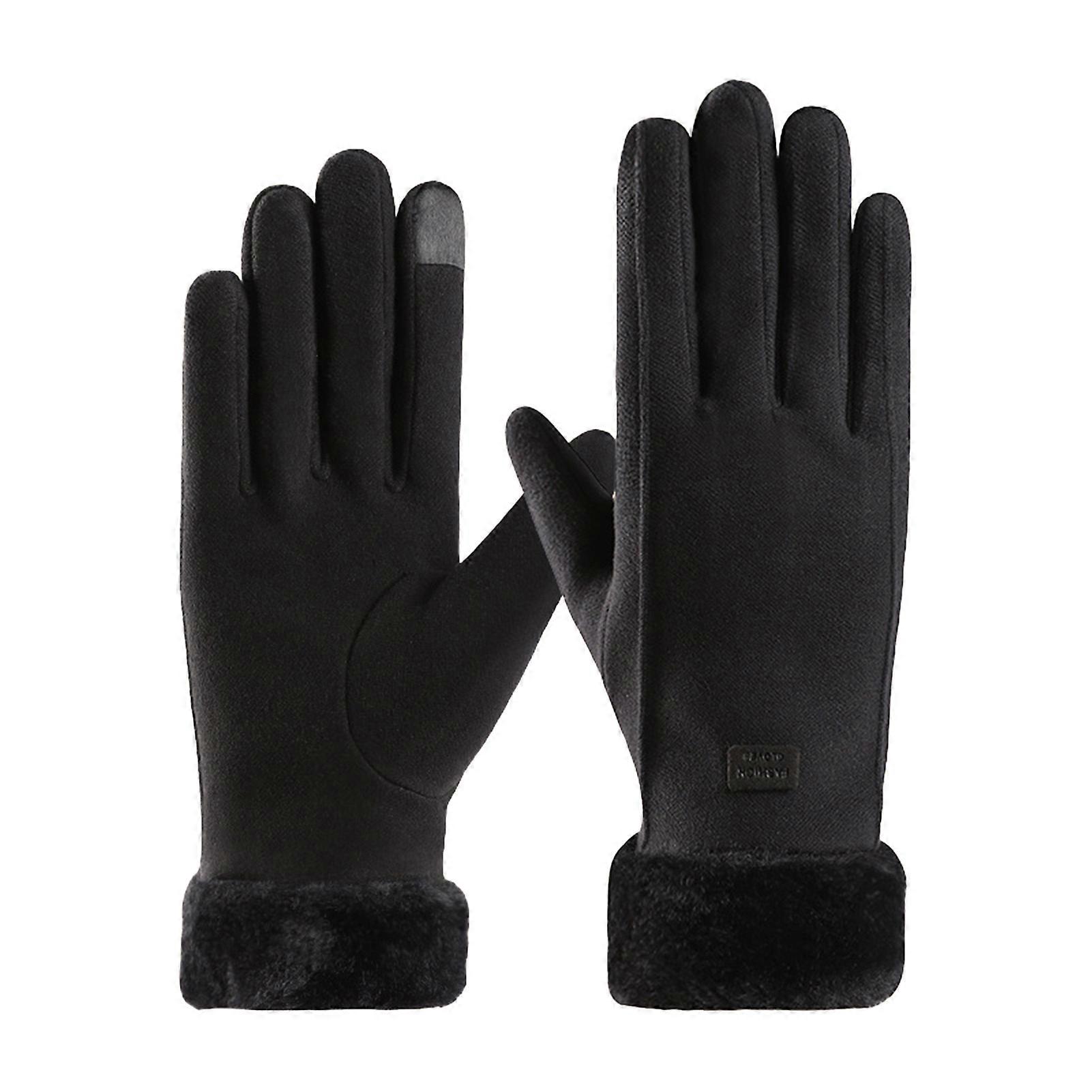 Touch Screen Cold Weather Gloves Windproof and Cold Padded Warm Gloves