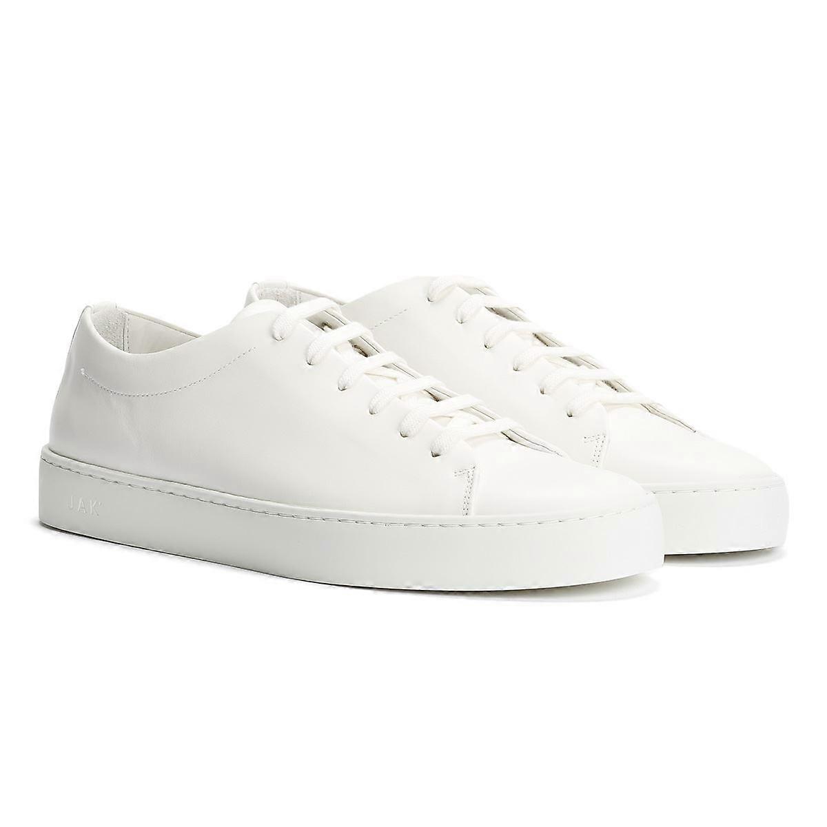 JAK Royal Leather Men's White Trainers