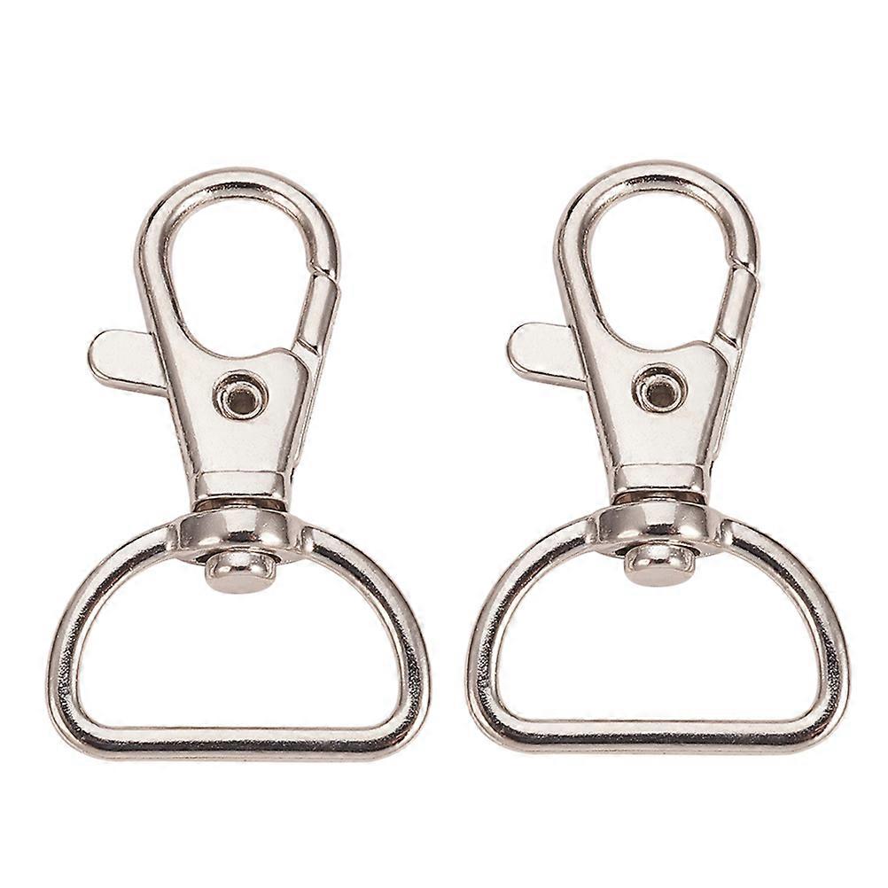 Portable DIY Tag Clips with Swivel Snap Hooks for Key Chains Crafts Decorations Silver Alloy 20 Packs