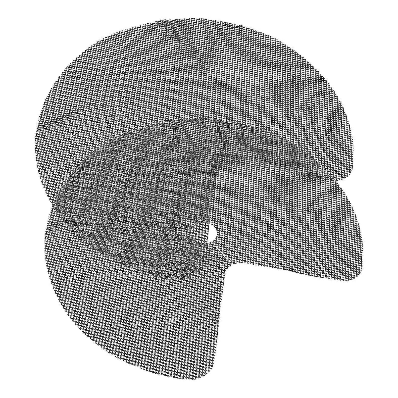 Black Nonslip Lazy Susan Shelf Liners for Home 2pcs PVC Circle Kitchen Cabinet Mats Easy to Clean