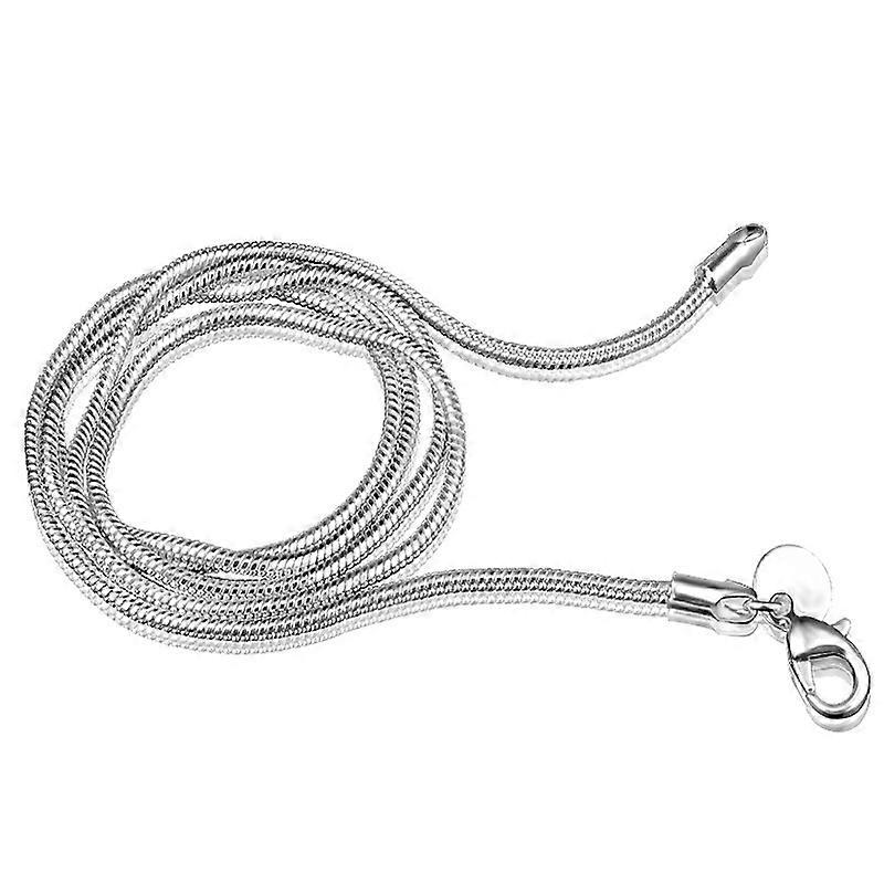 925 Sterling Silver Snake Chain Necklace 2mm 3mm Round 40 to 60cm Long