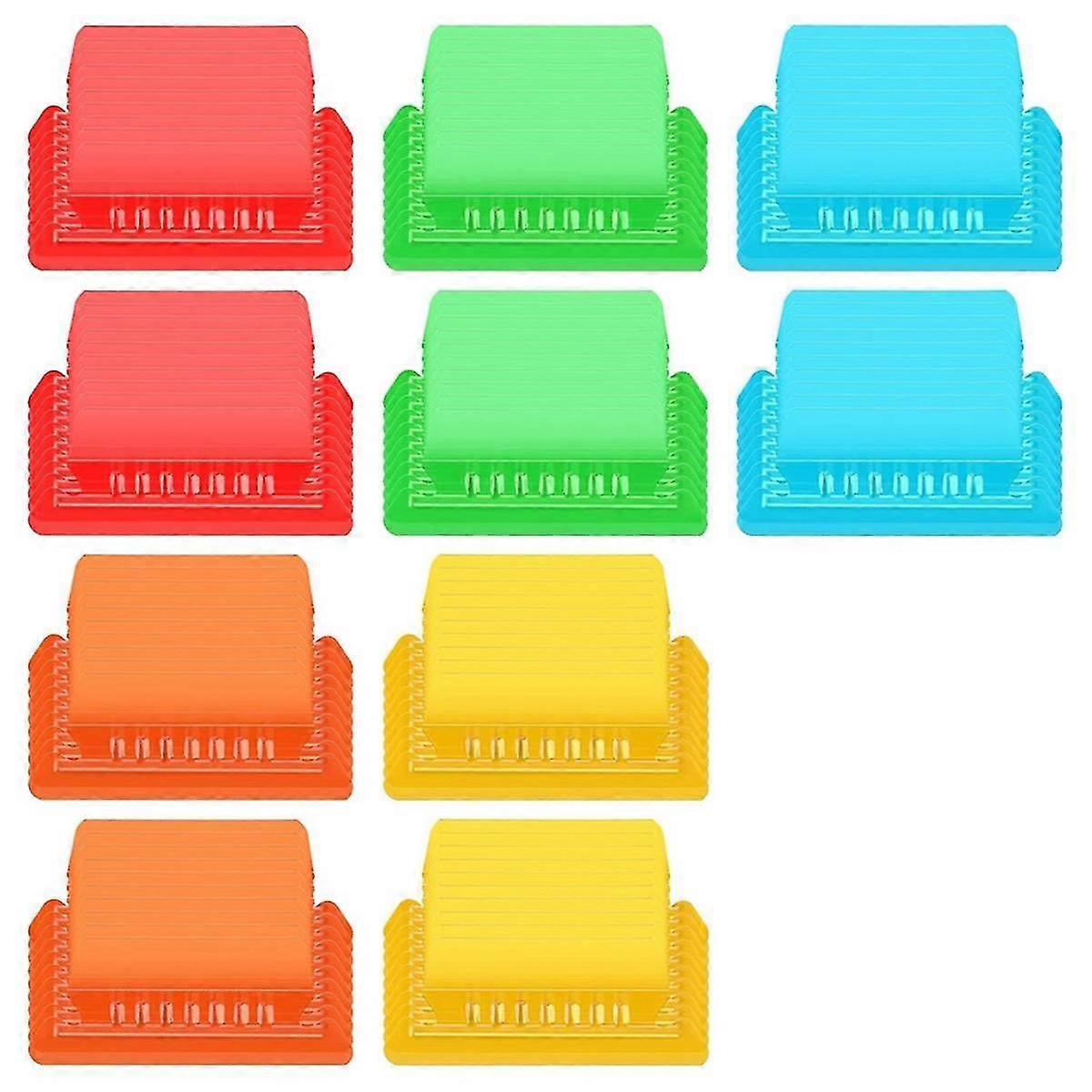 100 Pieces File Folder Tabs 3.15 Inch Hanging File Folder Tabs and Inserts Plastic Hanging File Tabs, Multicolor