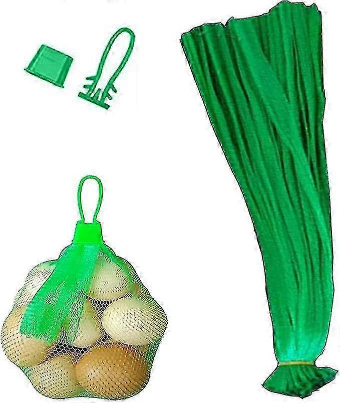 Pack Of 100 Reusable Mesh Bags With Mesh Buckle, Fruit Net Bags, Eg...