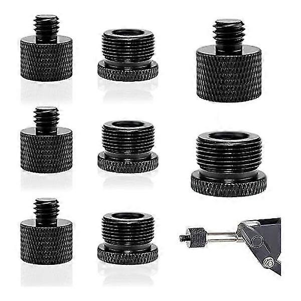 8 pcs Microphone Stand Adapters, 3/8 to 5/8 Microphone Adapter for Camera Screw Monitor Microphone