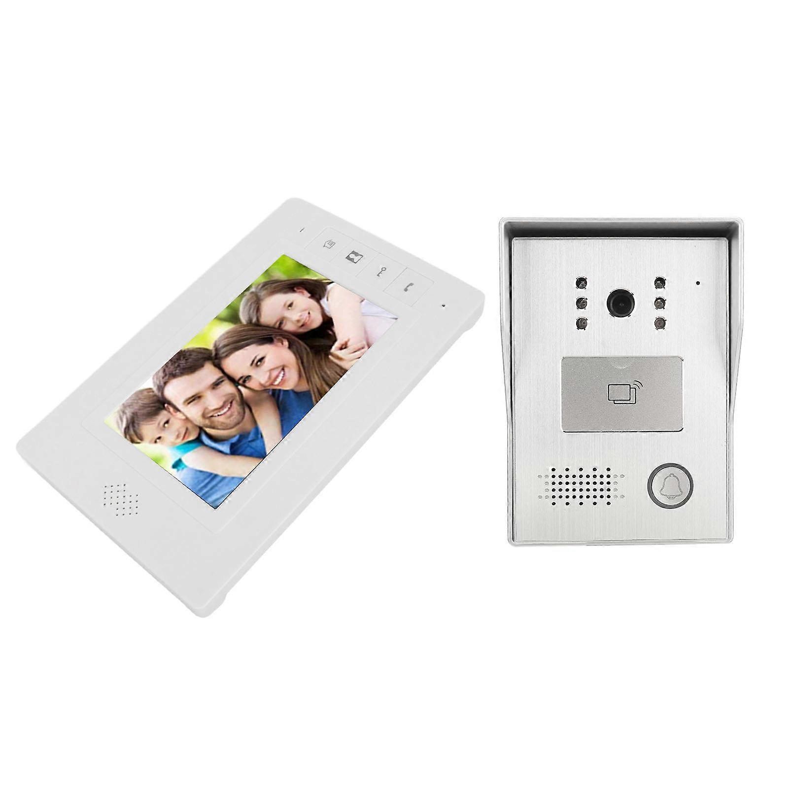 Système d’interphone vidéo filaire de 7 pouces avec interphone de vision nocturne IR