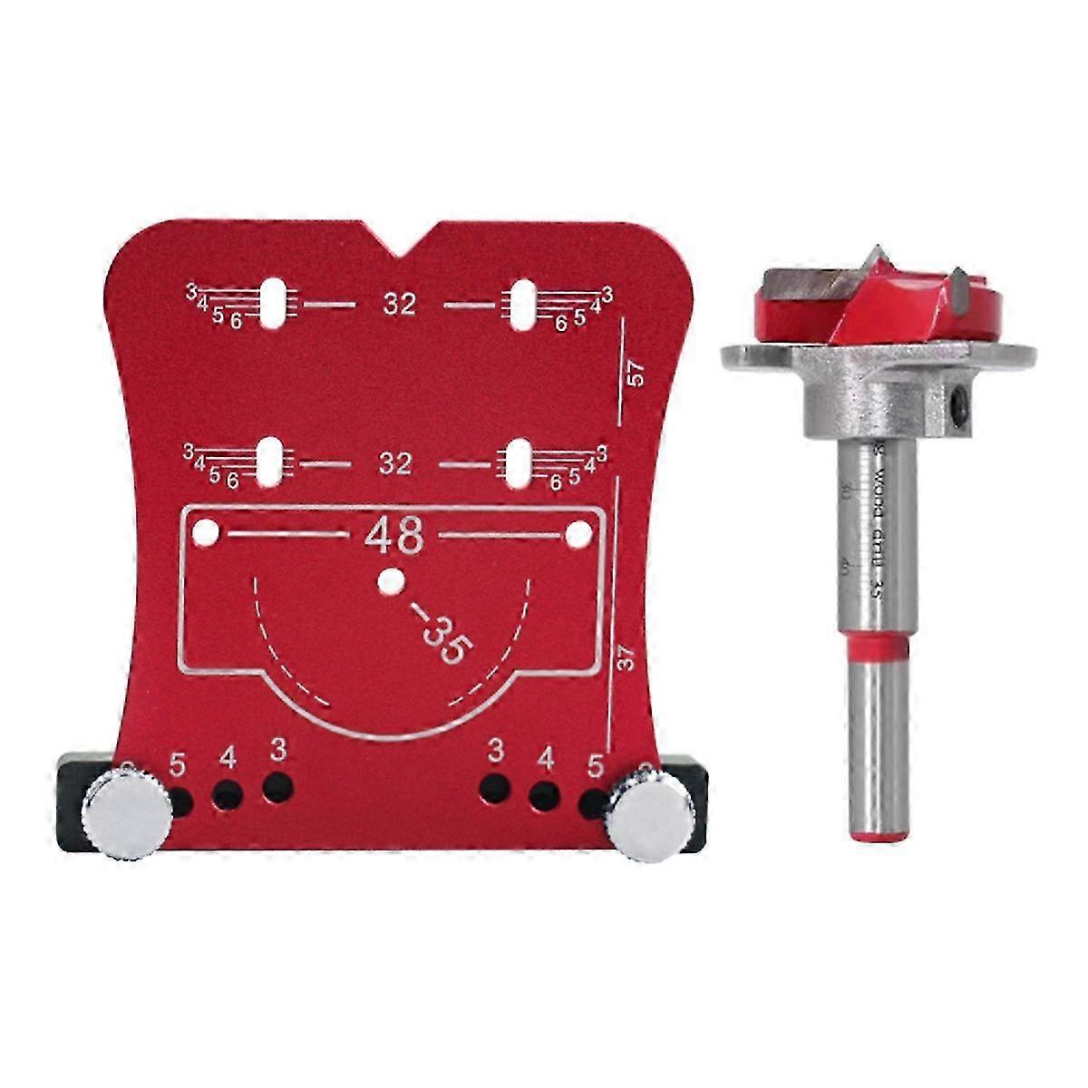 35mm Hinge Hole Punch Tool for Woodworking - Durable Set with Precise Opener