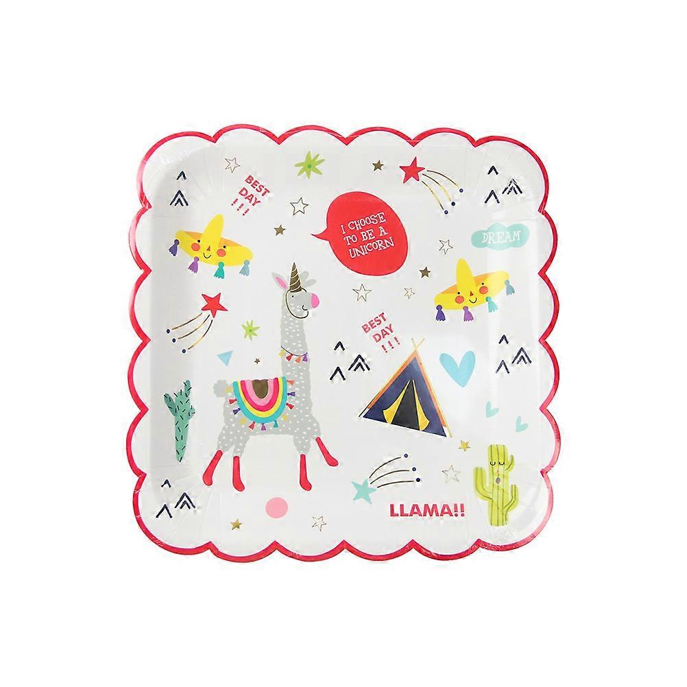 Funny Animal Themed Birthday Tableware Set With Assorted Color Paper Cups And Plates For Kids 1 Set