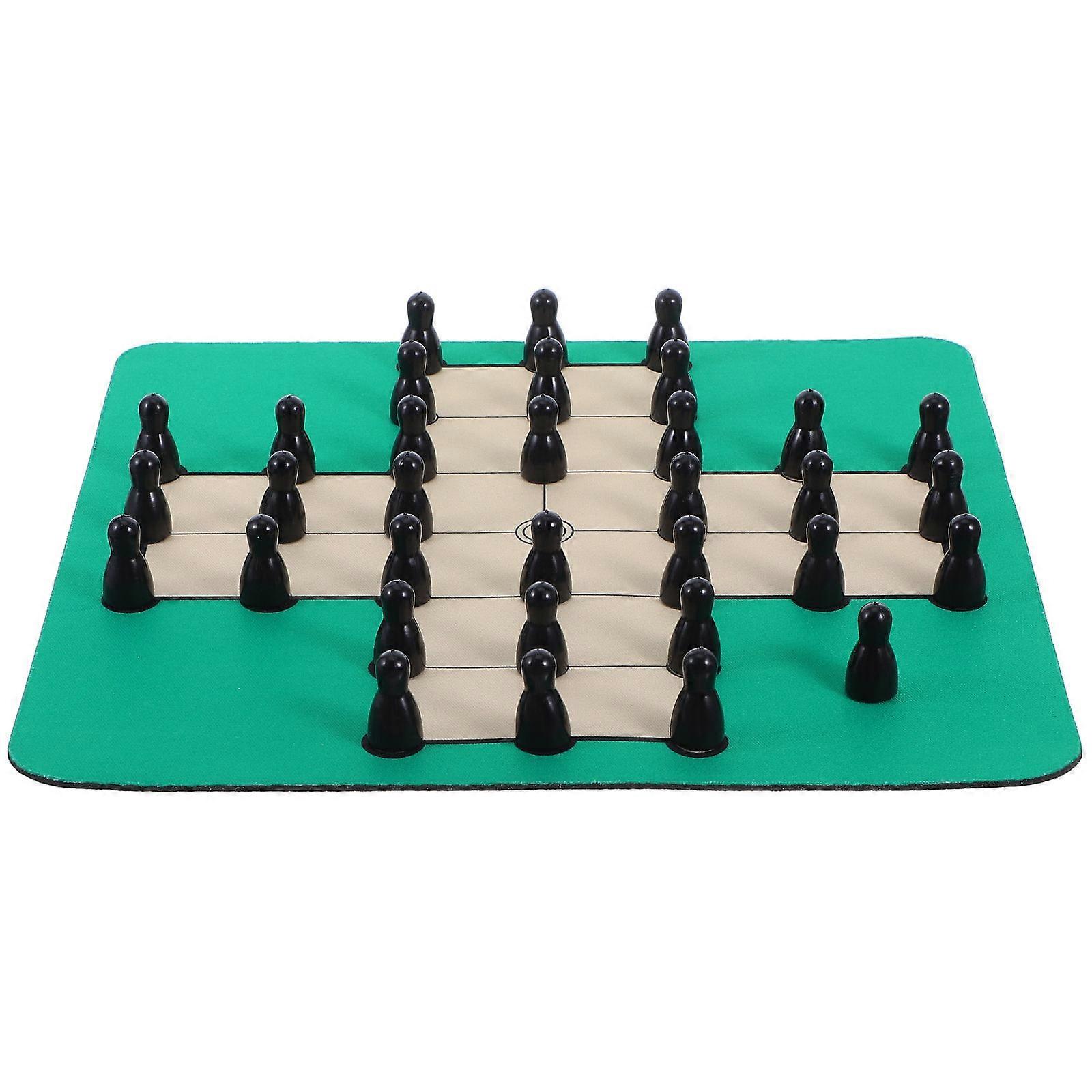 Single Player Chess Set Square Shape Intellectual Development Travel Accessory 1Set