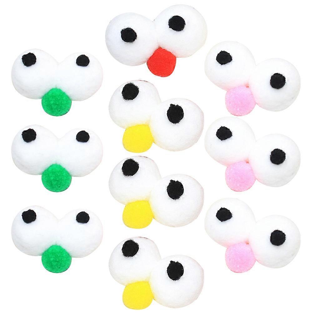 Creative Artificial Eyes Plush Toy Eyes for DIY Doll Making 10Pcs