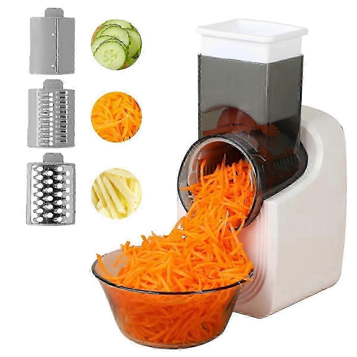electric cheese grater and vegetable slicer for salad making