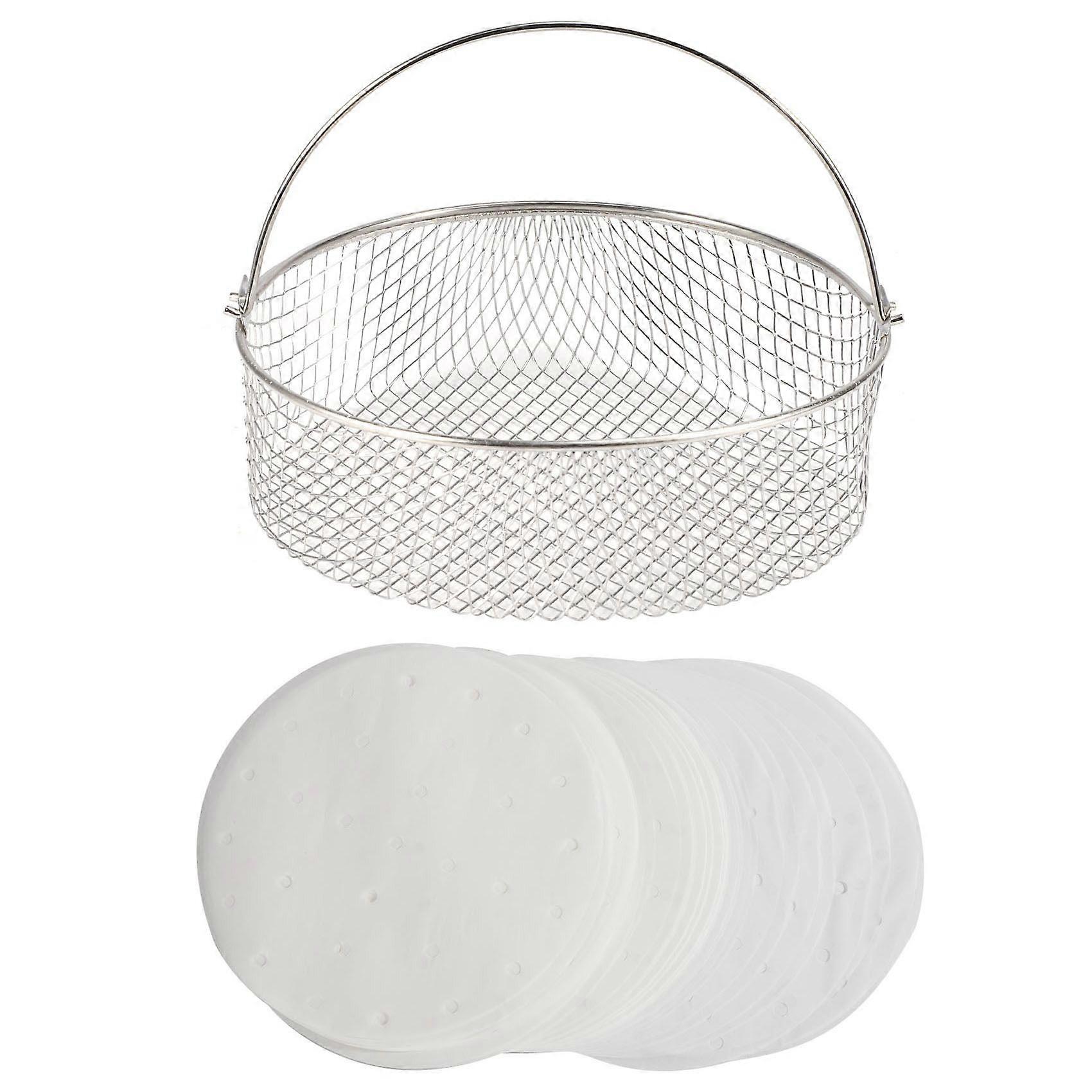 Basket for Mesh Steamer Basket for Ninja Foodi 6.5, 8Qt, Basket, Crisping Basket with Handle