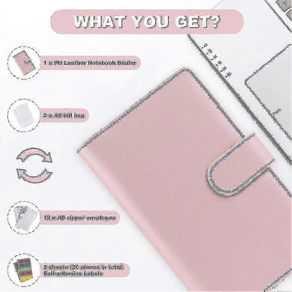2025 Binder Pockets A6 With Binder Cover, 6- Budt Binder With Cash Envelopes, My Saving Binder () () #YoGu