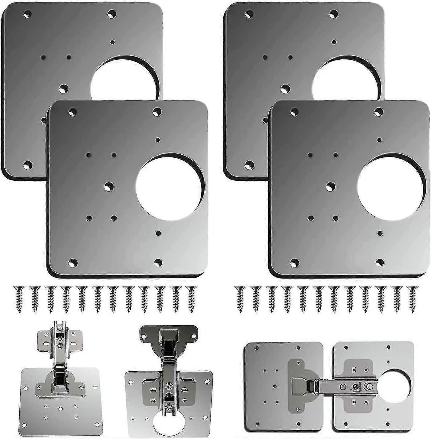 2025,Hinge Repair Plate, Cabinet Hinge Repair Brackets,Kitchen Cupboard Door Hinge Repair Plate Kit