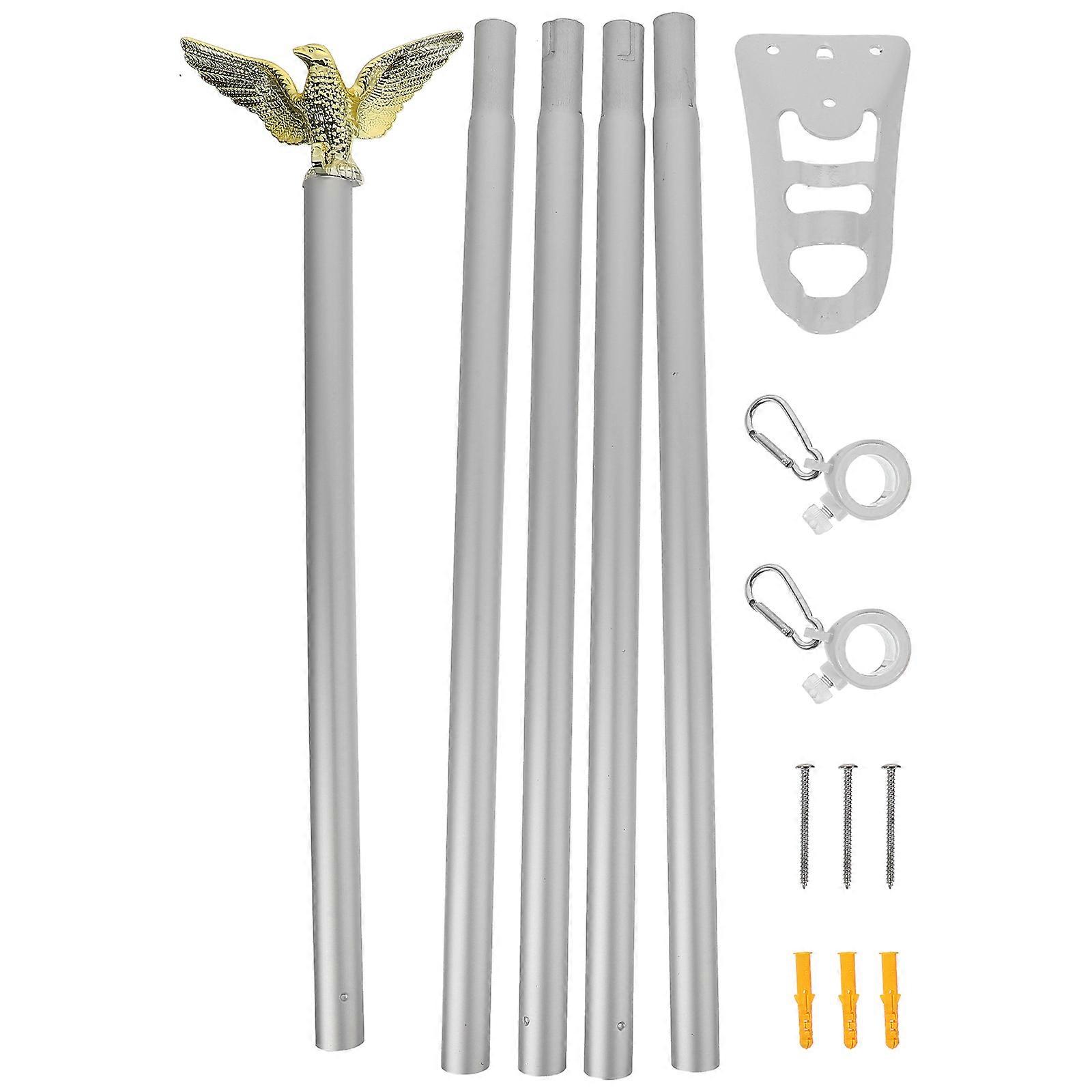 Rustproof Aluminum Flag Pole for Yard Decoration with Detachable Kit 1Set