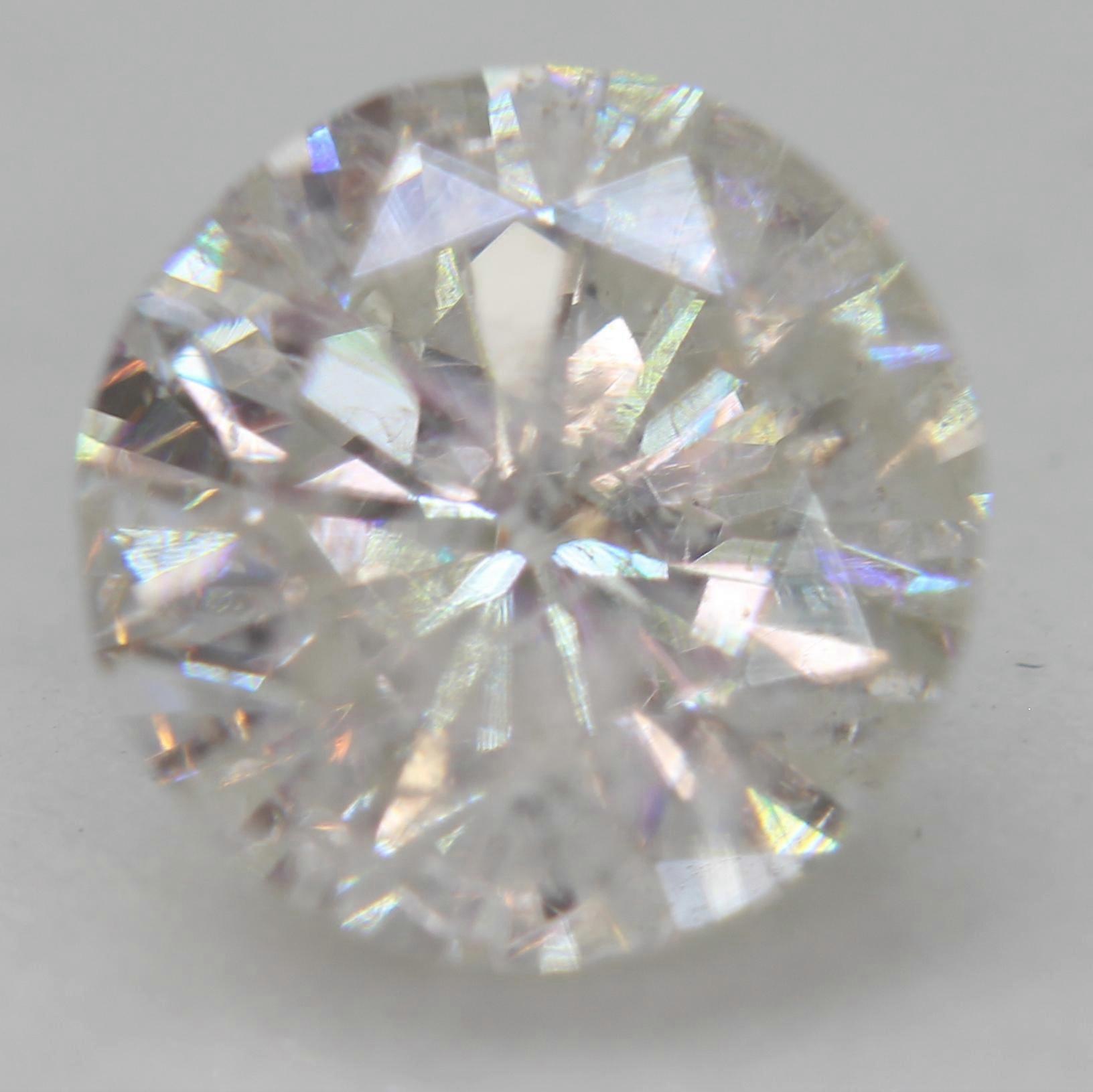 Certified 1.21 Carat G SI1 Round Brilliant Natural Enhanced Loose Diamond 6.86mm
