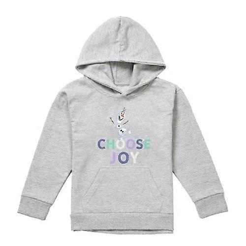 Frozen Childrens/Kids Choose Joy Olaf Heather Pullover Hoodie
