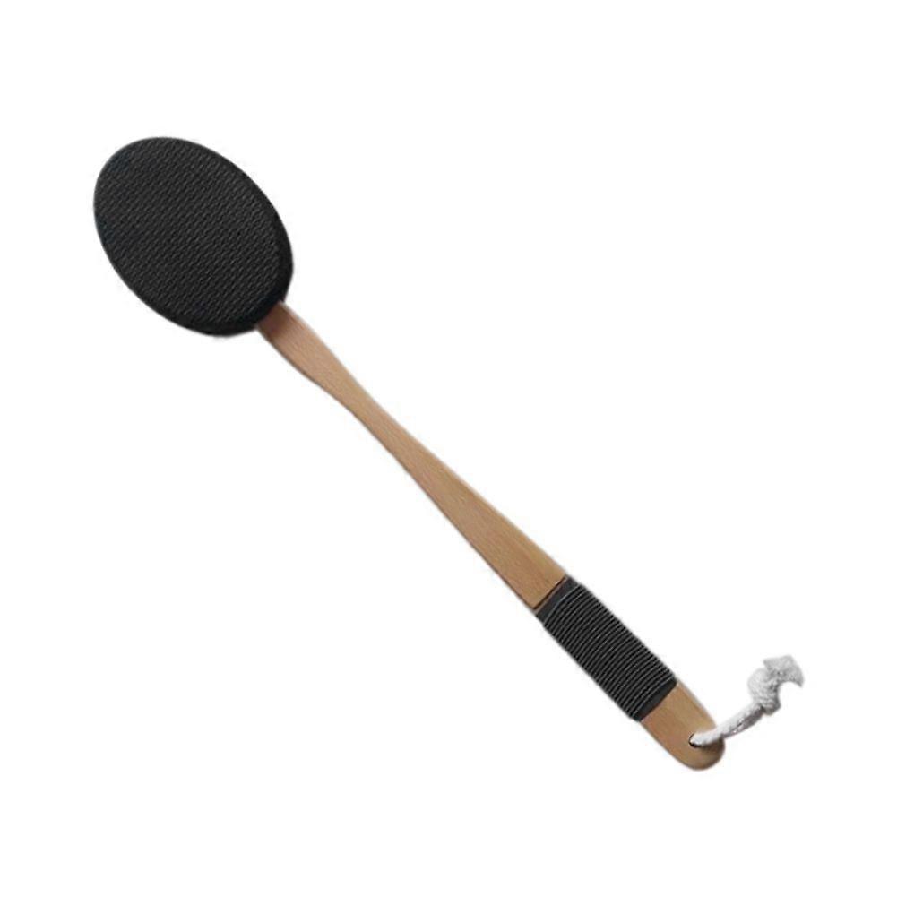 Back Lotion Applicator with Long Handle and 1 Replaceable Pads, Ideal for Young People and the Elderly-Black.