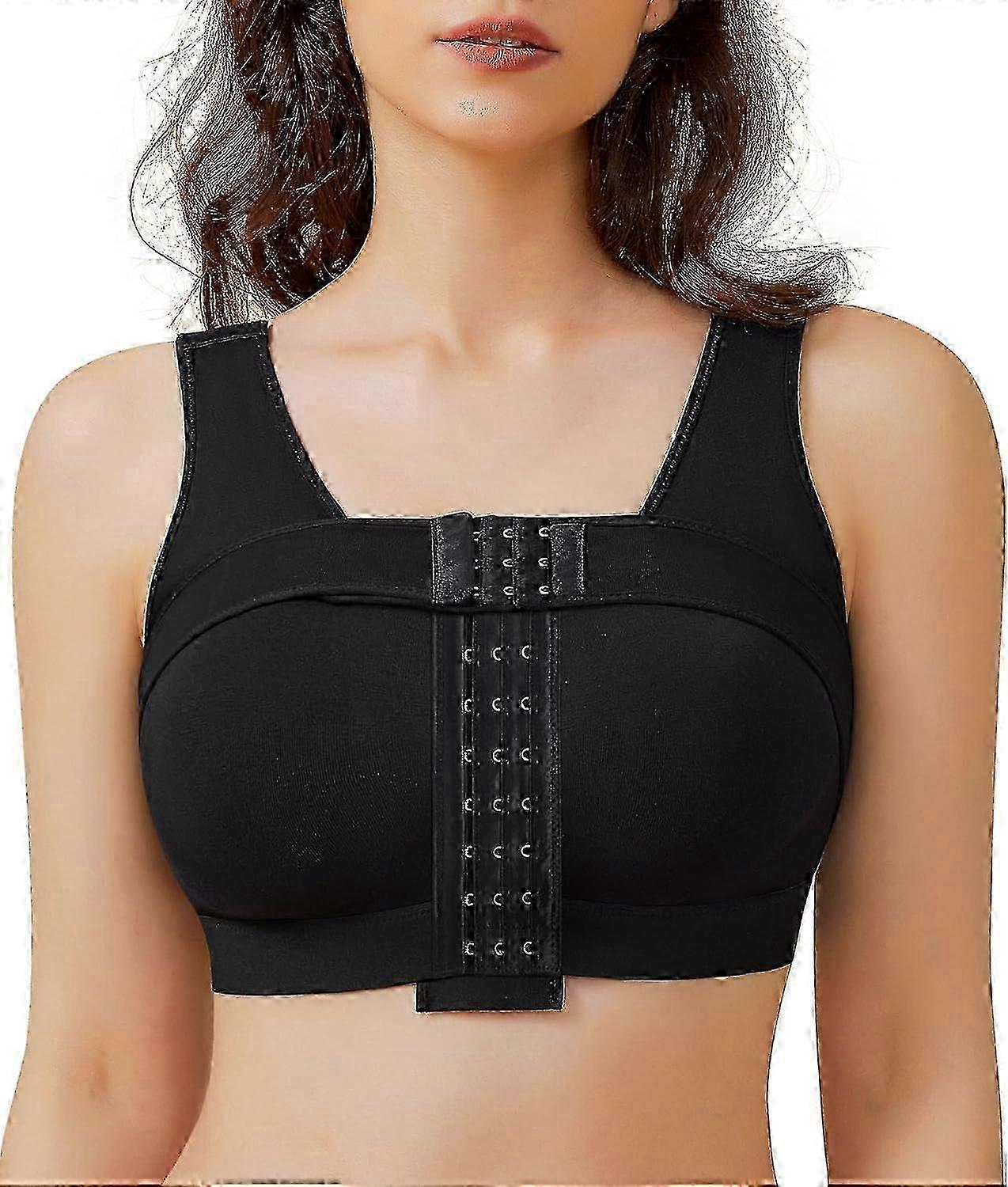 Wireless Compression Bra for Post-Surgery Women with Breast Support and Posture Correction