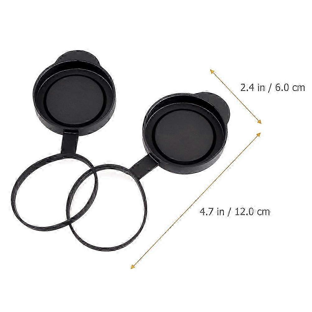 1 Set Binocular Objective Lens Caps Rubber Cover for Protection