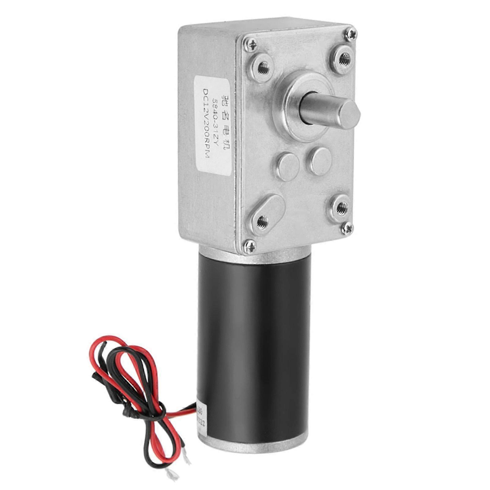 12V 200RPM 584031ZY Permanent Magnet DC Turbo Worm Geared Motor Reduction Motor