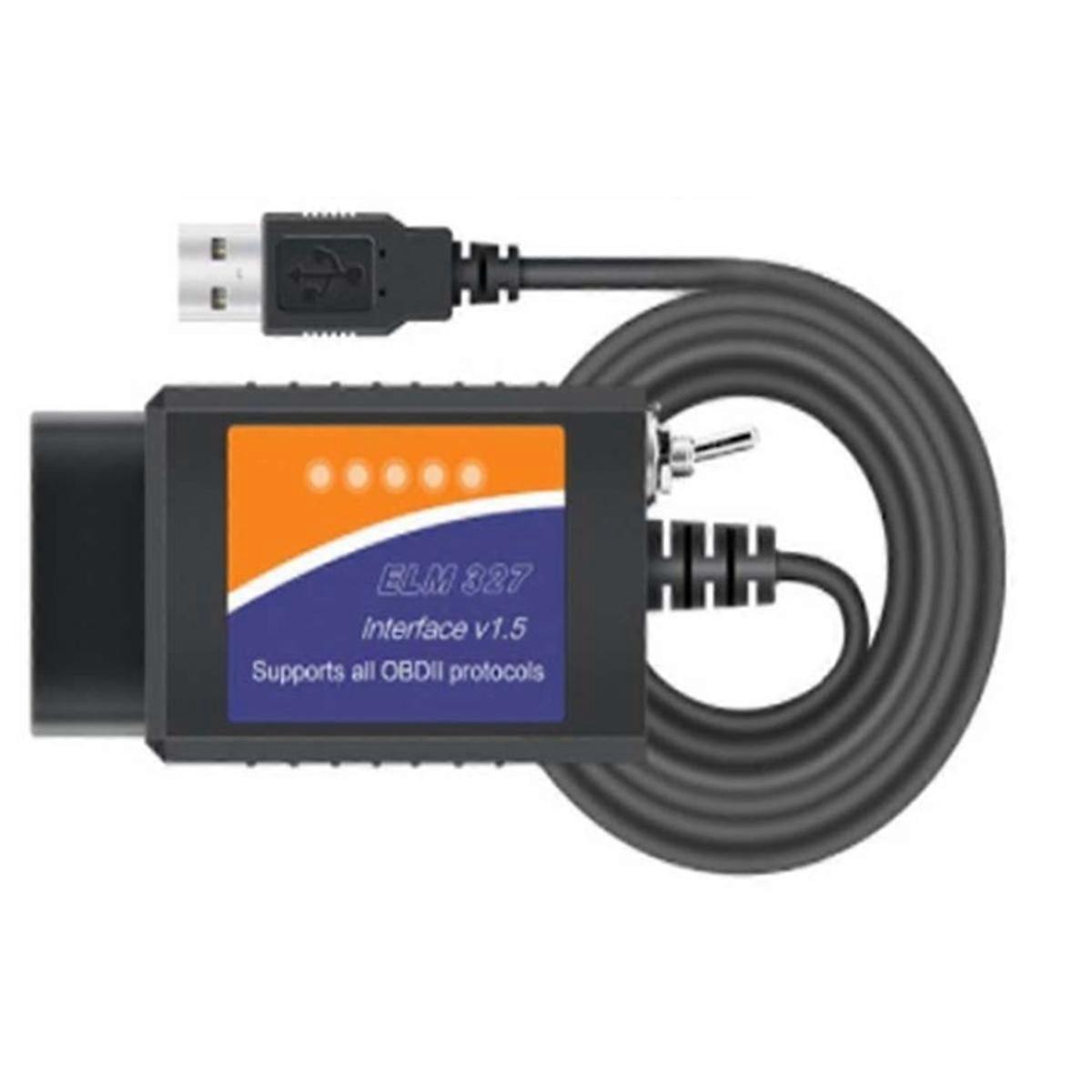 OBD2 Diagnostic Tool, ELM327 USB Scanner, Supports FORScan, Compatible with Ford and Mazda