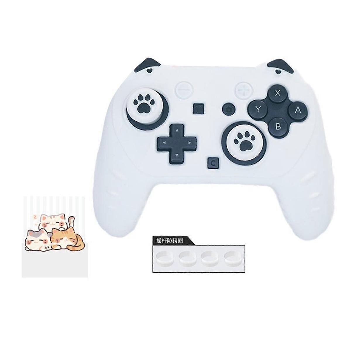 Cat Ear Silicone Case for Switch 2 Pro Game Controller Set Anti-Slip with Joystick Cap for 2 Pro A