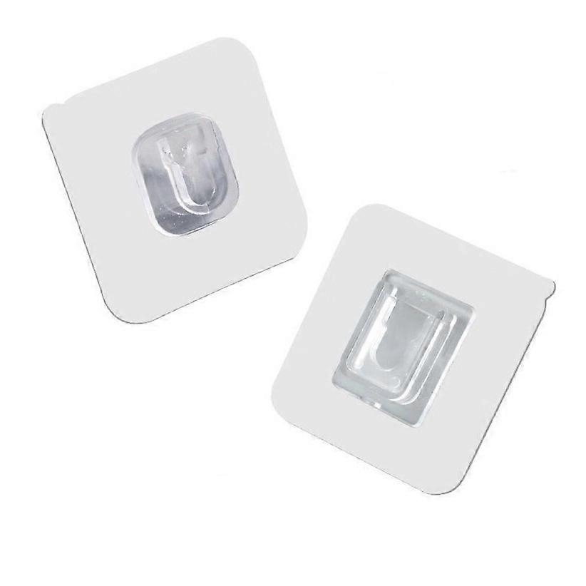 Adhesive Hook Self Adhesive Wall Hook Heavy Duty Seamless Adhesive Hook,10 Sets Guazhuni（Translucent）