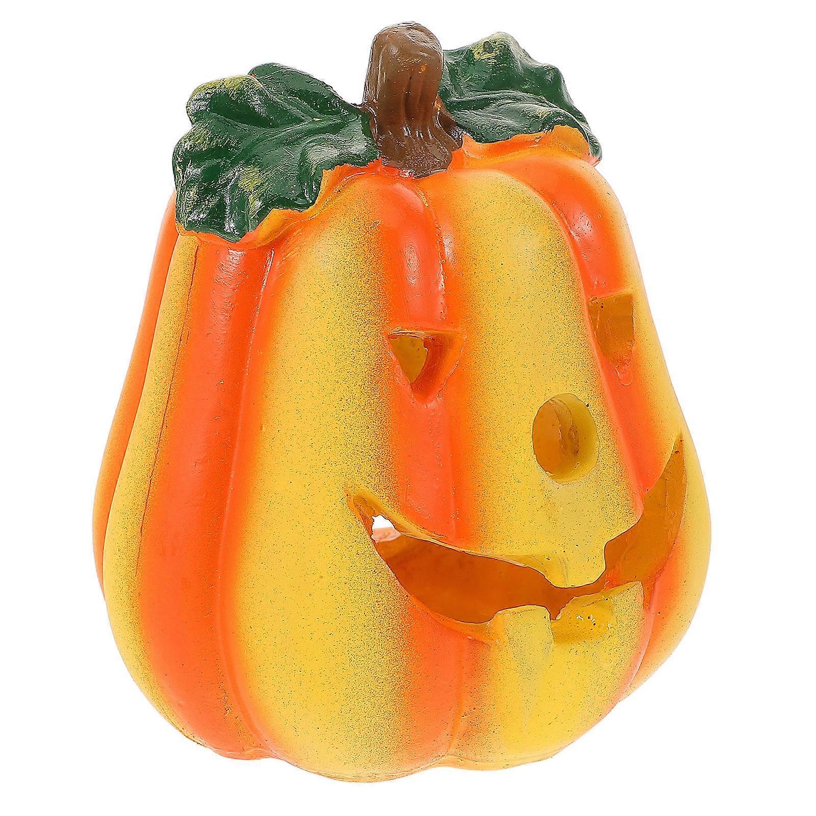 Orange Resin Reptile Hiding Place Pumpkin Shape for 4Pcs Hideouts