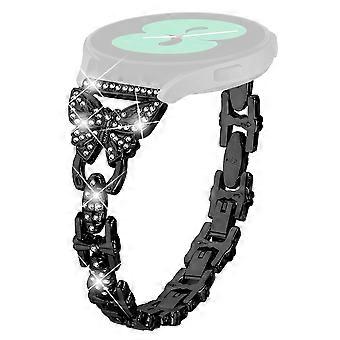 Motyl Rhinestone Decor Band do zegarka Samsung Galaxy Watch Active / Active2 40mm 44mm, stal nierdzewna 20