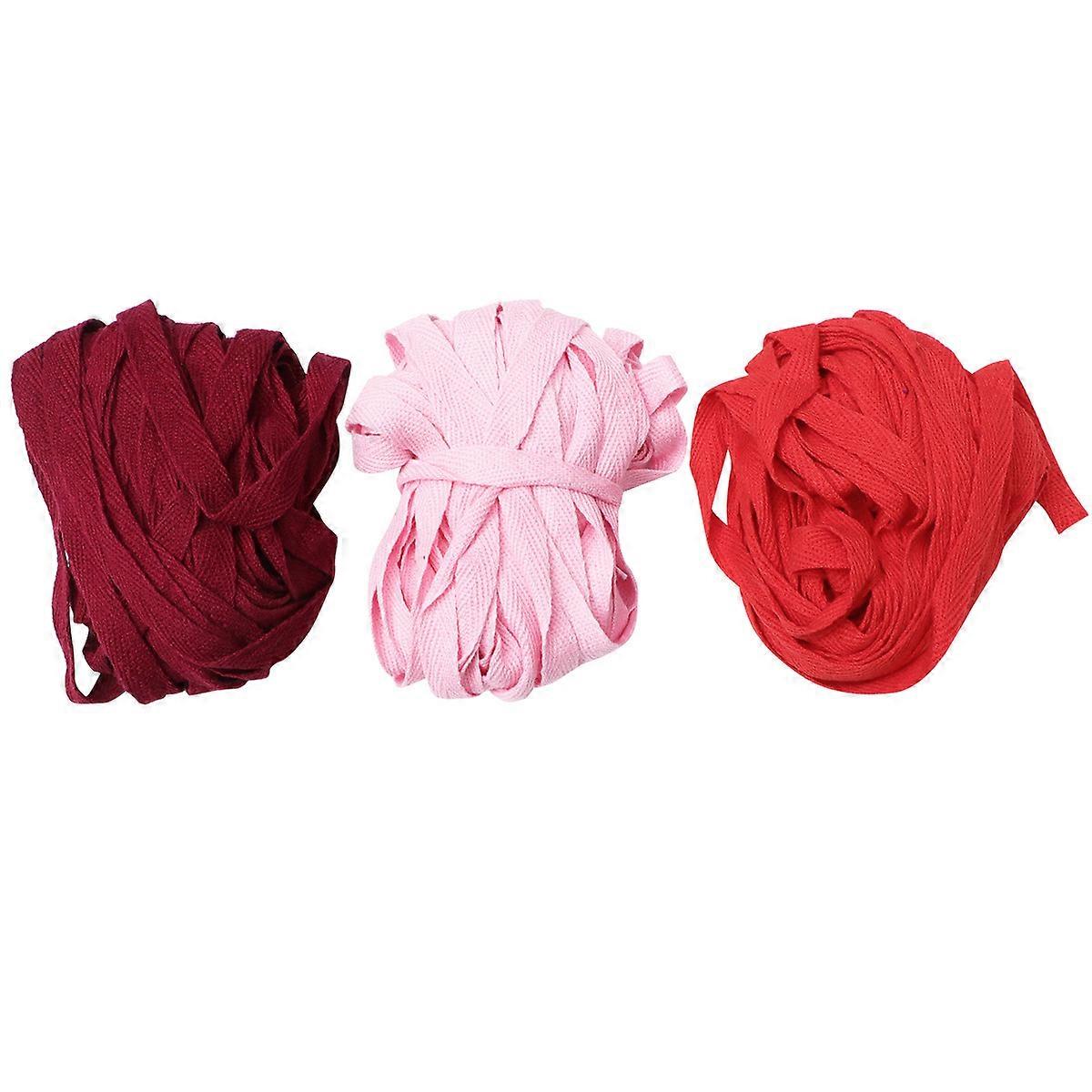 Cotton Rope Braided Ribbon for Gift Wrapping 3Pack with Assorted Colors