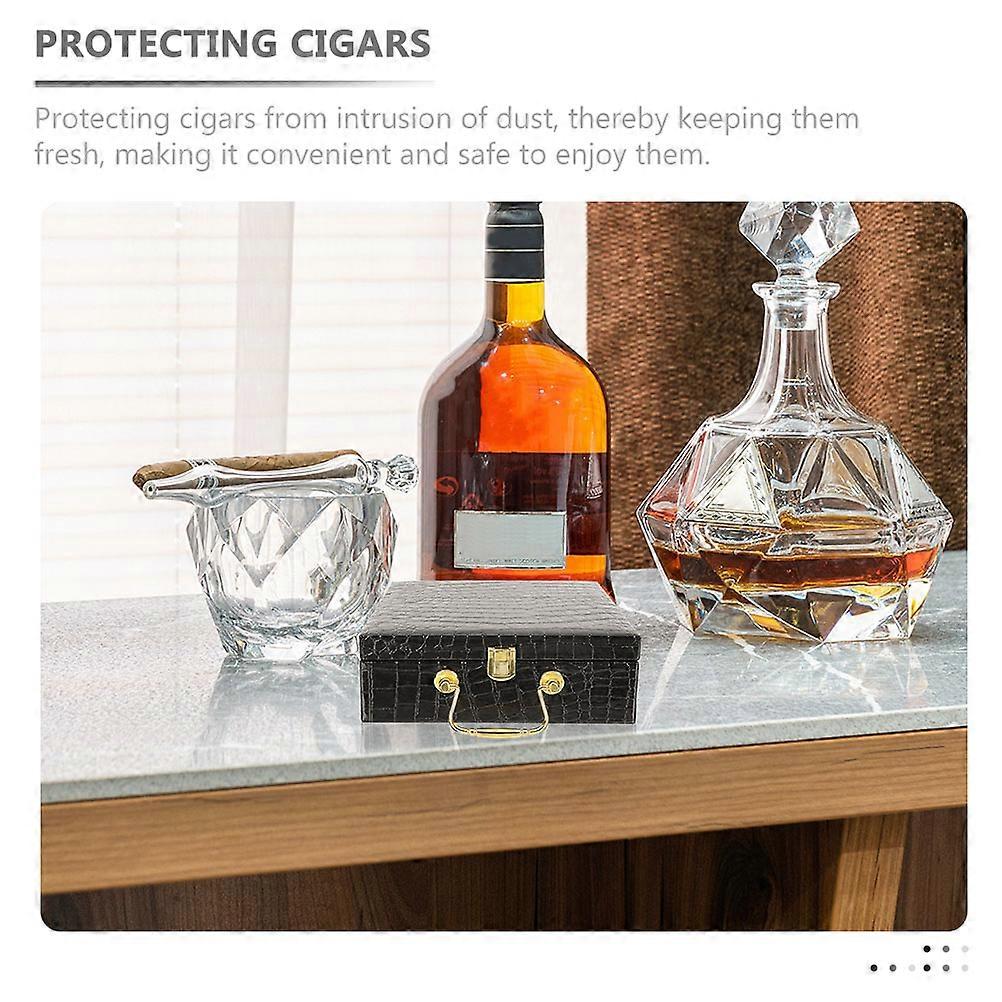 Cigar Container Storage Case Flip-Cover Holder with Protective Function