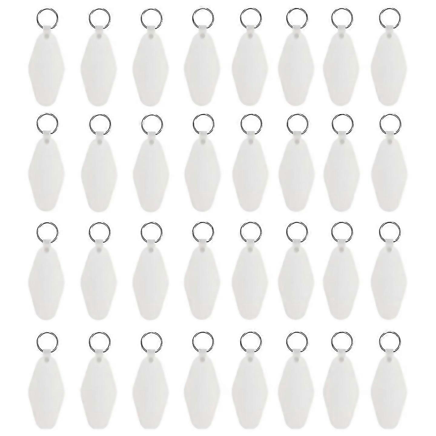 For 32pcs Sublimation Blank Hotel Motel Keychain Printing Keychains