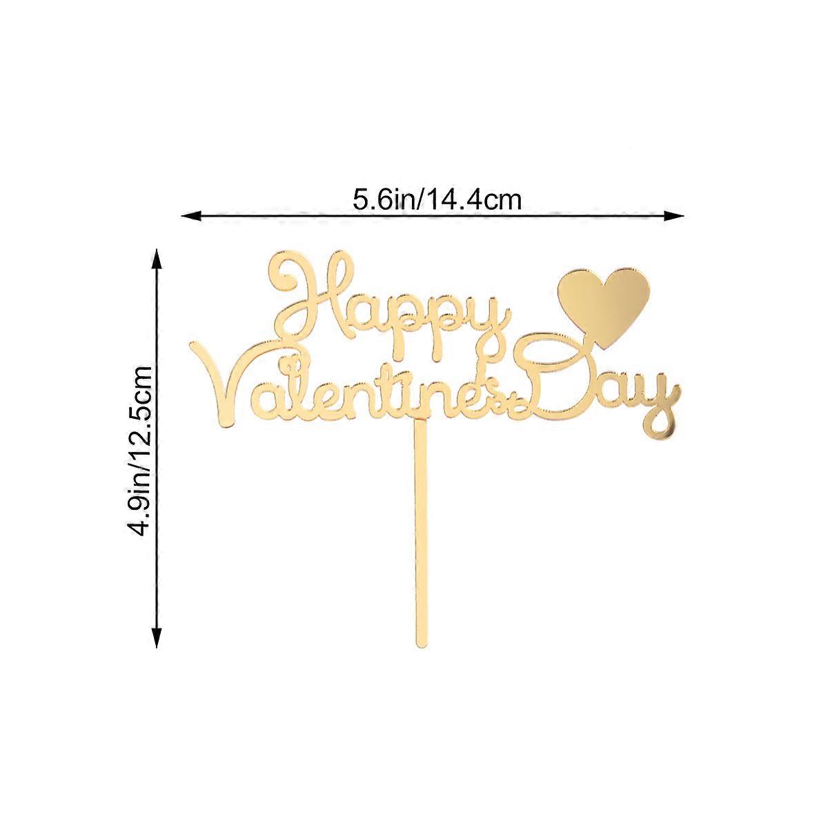 Cake Decor Acrylic Insert for Decoration 3Pcs Valentine's Day Theme