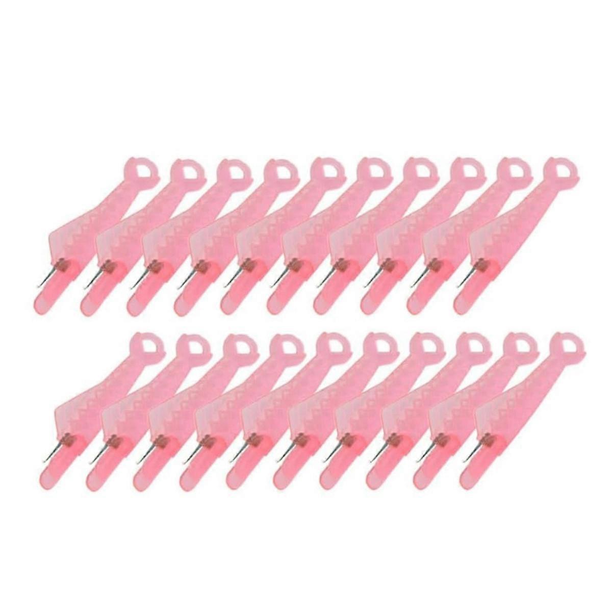 Fish Mouth Sewing Machine Needle Threader, Pink 100PCS