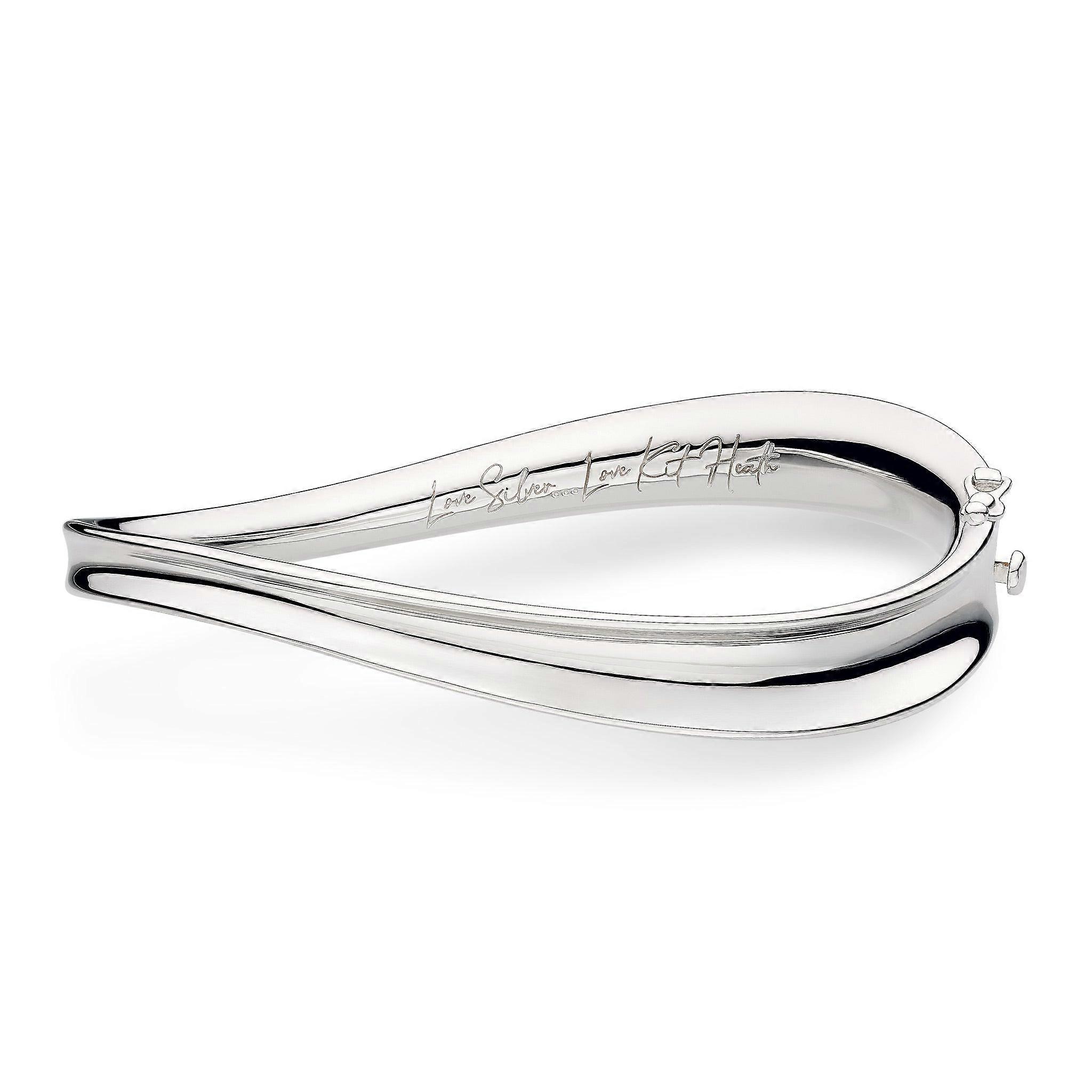 Kit Heath Serenity Rhodium Plated Hinged Bangle 71184RP