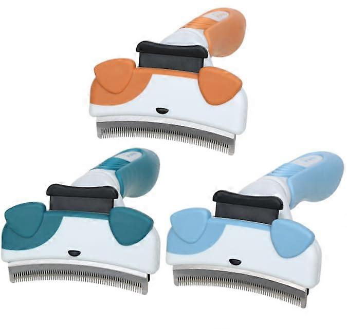 Dog Brush Set 3pcs for All Coat Types, Grooming Slicker and De-shedding Tools, Ergonomic Handle, Durable Material