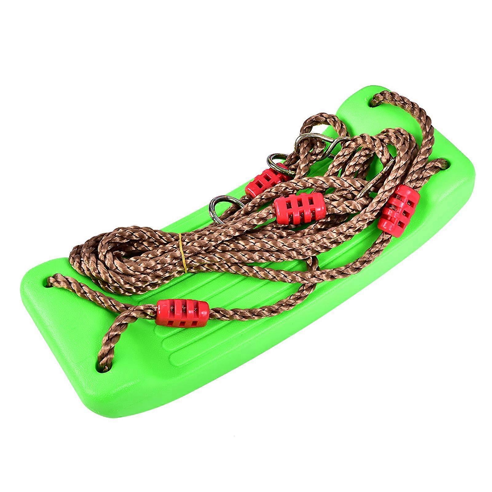 子供の裏庭幼稚園の遊び場のための子供の屋外プラスチック曲がったスイングシート(緑)