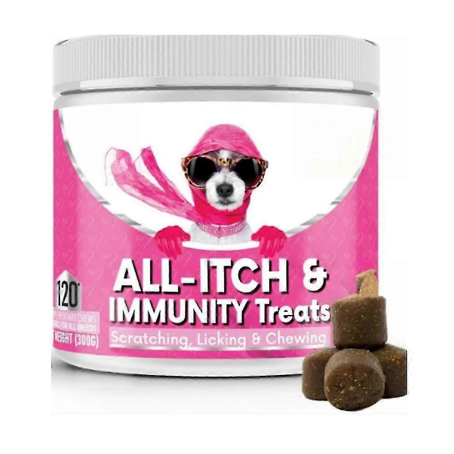 NutriPaw All-Itch Immunity يعالج للكلاب - تهدئة الكفوف والعينين والأذنين والجلد التي تسبب الحكة