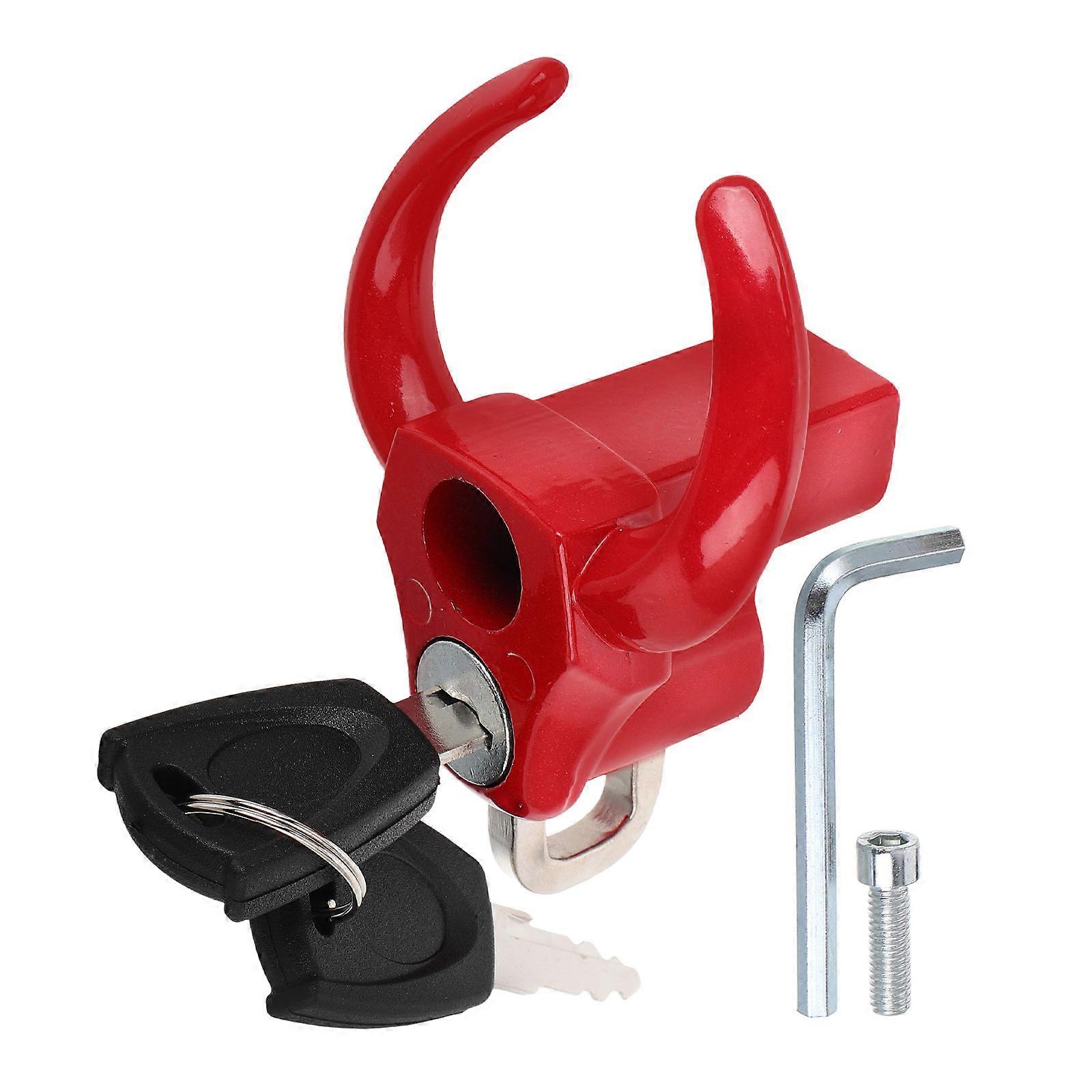 Red Dual Hook Bike Handlebar Hook for Motorcycle Lock Holder