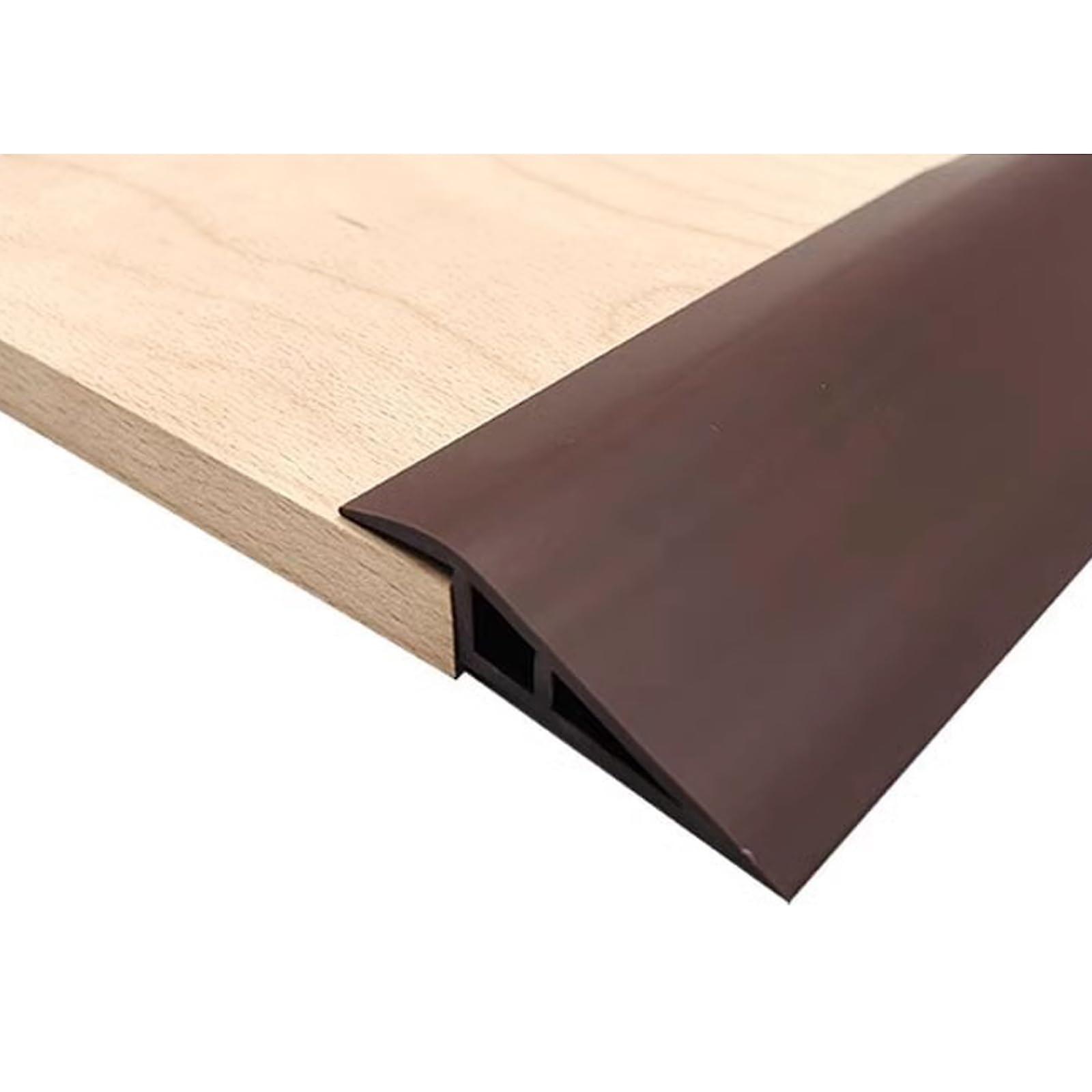 Vinyl Door Threshold Ramp SelfAdhesive Transition Strip For Doorways And Wheelchair Access 100x7x1.8cm Brown