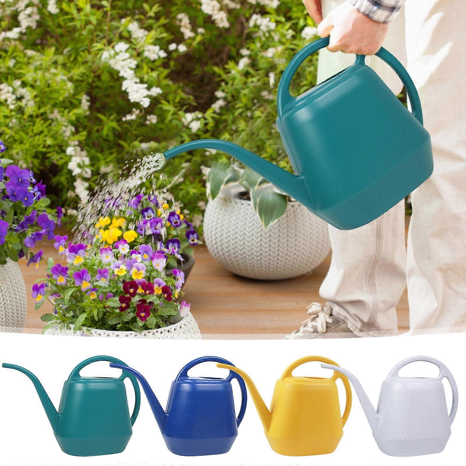 Christmas Clearance 1 Gallon Watering Can with Long Spout, Ergonomic Handle, 4L Capacity, Flower Patterns for Indoor & Outdoor Plants