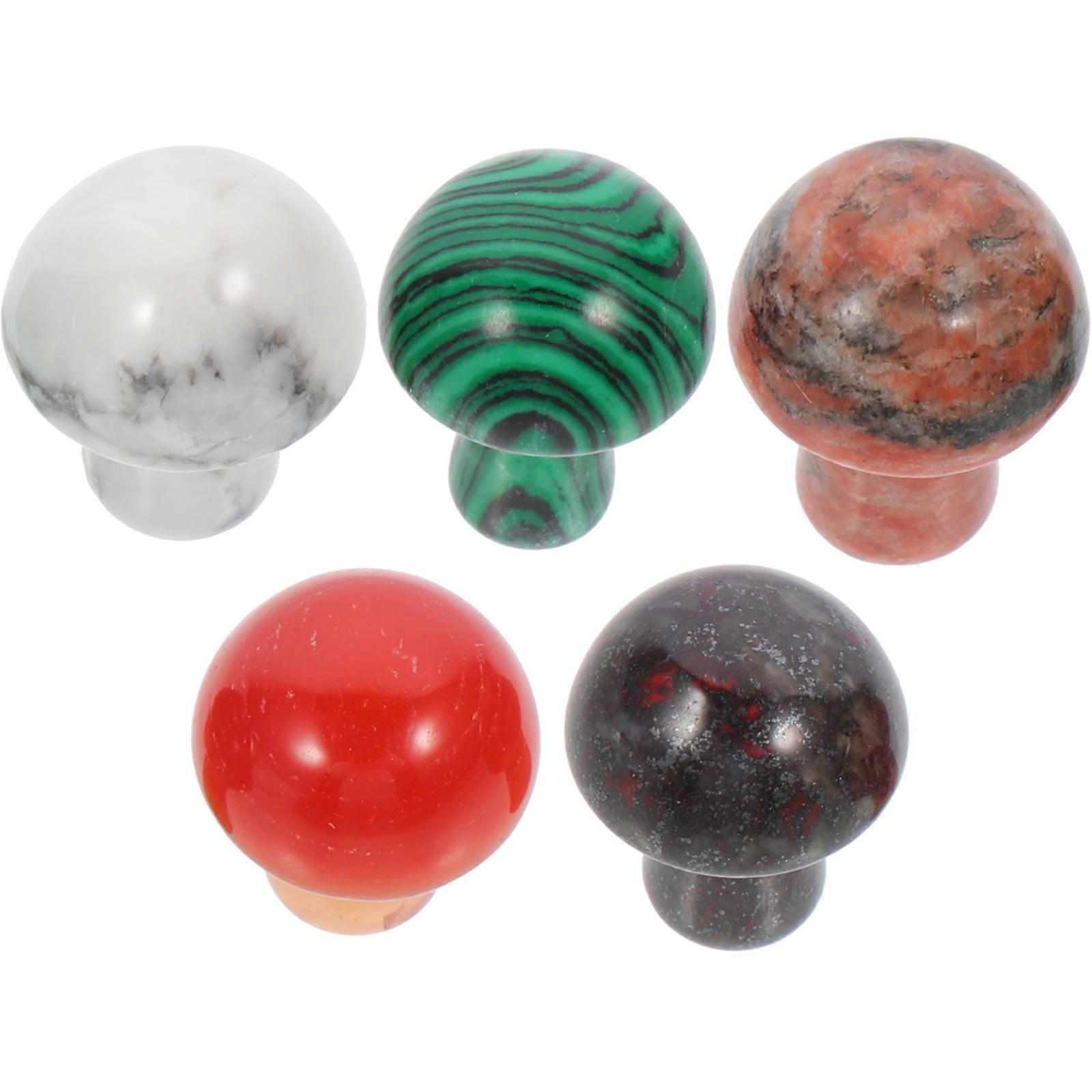 Mushroom Shape Rustic Stone Ornaments 25Pcs Decorative Garden Decor Indoor Decoration For Micro Landscape