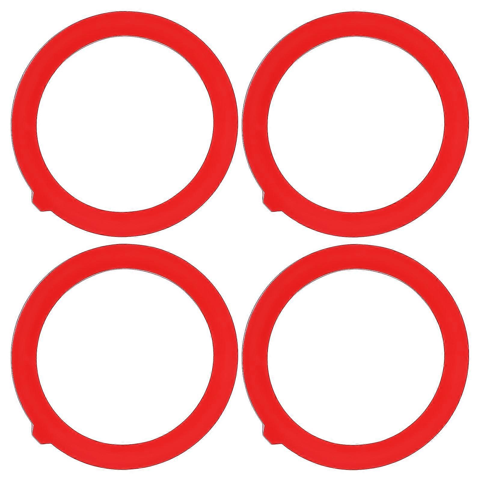 Silicone Toilet Tank Gasket Set 8Pcs Easy Installation Flush Valve Seal Kit Wide Compatibility Red Color