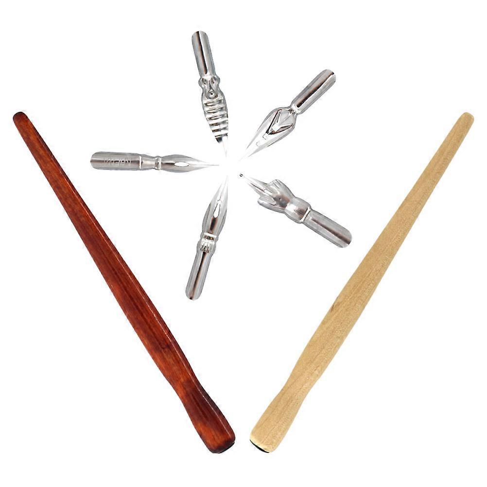 3 Set Artistic Dip Pen Holder With Replaceable Nibs Designed For Drawing And Illustration In Assorted Color
