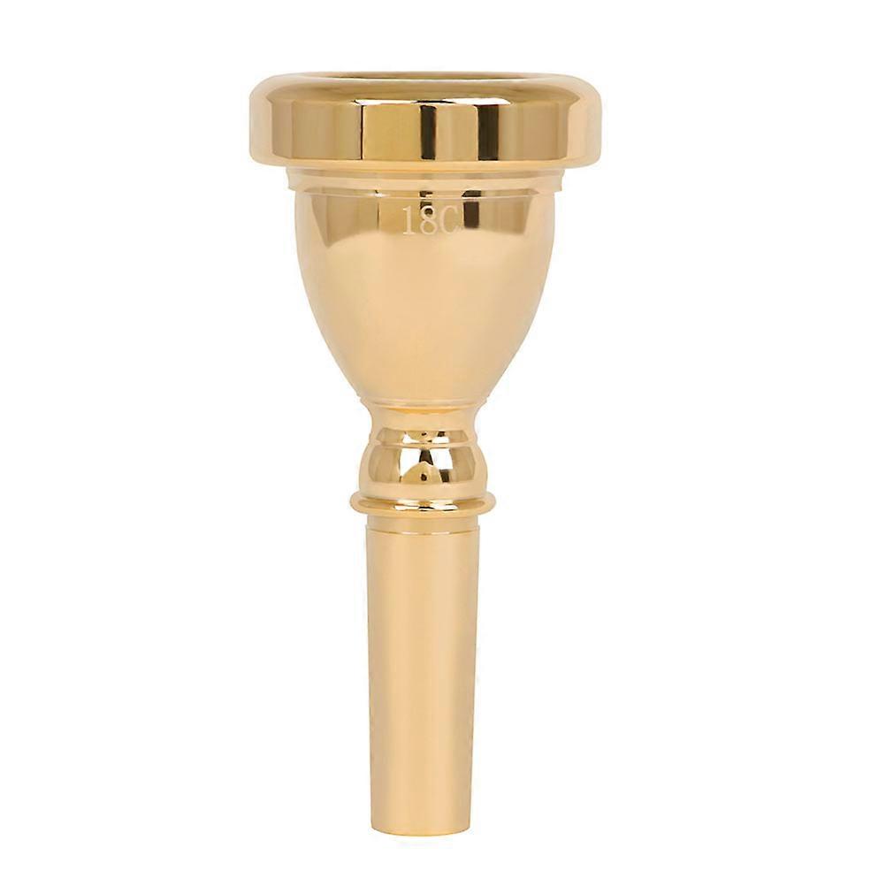 Golden Brass Tuba Mouthpiece Replacement for Instrument Use with 3Pcs Set