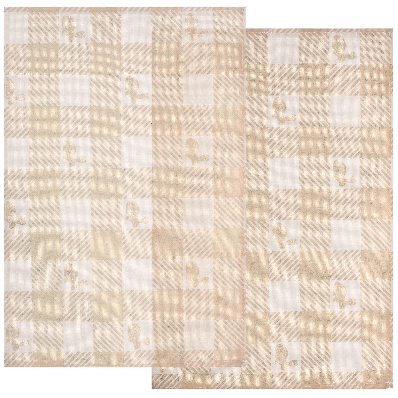 10 Pcs Easter Party Placemats Rectangular Table Mats Suitable For Home Cafe Restaurant With Beige Color Featuring Heat Resistant Function